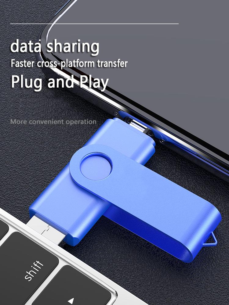 Portable OTG USB 2TB Flash Drive Type C / Micro Pen Drive 2TB USB Stick 3.0 Pendrive 2TB U Disk For PC Laptop Mobile Phone