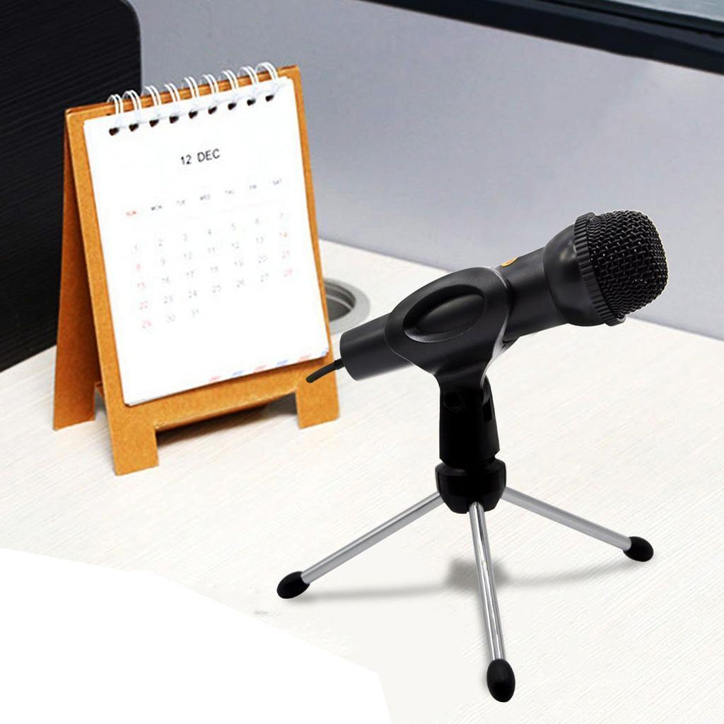 Adjustable Metal Tripod Desktop Microphone Clip Holder Stand Mic Accessory