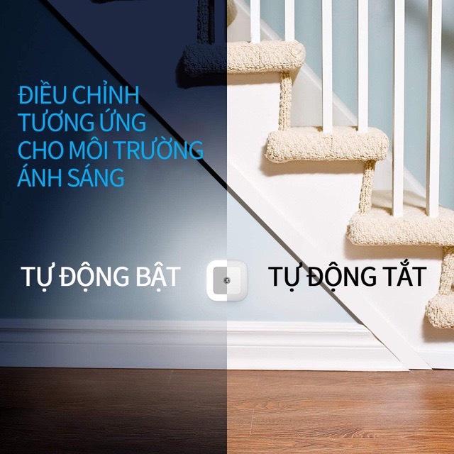 Đèn Ngủ LED Cảm Biến Thông Minh Tự Động Bật Tắt Hình Vuông