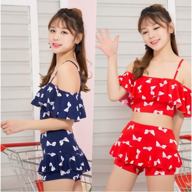 freeship Áo Tắm Xinh Tự Tin Shop Mây AT004 (Đỏ) (bikini đồ bơi)