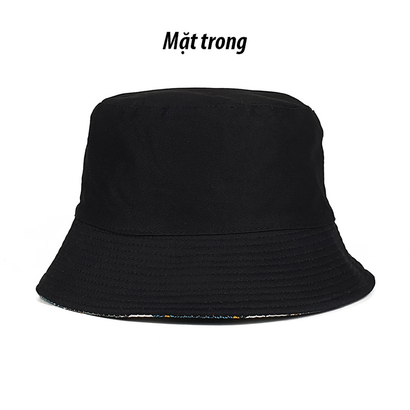 Mũ tai bèo, Nón bucket 2 mặt cho nam và nữ vải cotton cao cấp