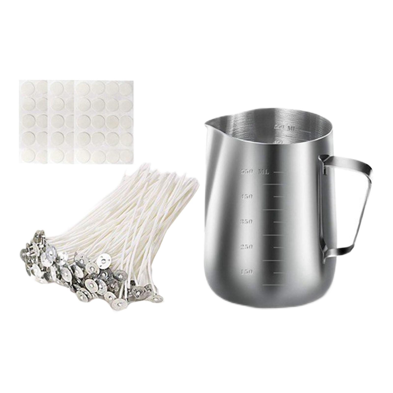 Candle Making Kit Tools Pouring Pot Wick Centering Device Candle Wick Stickers Set