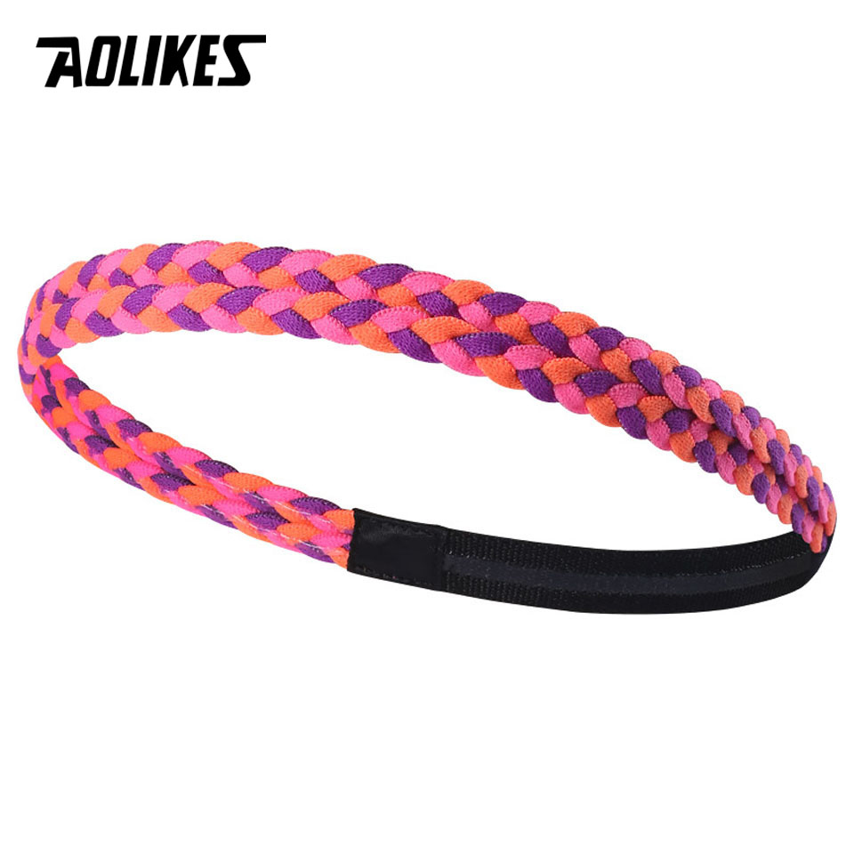 Băng đô băng trán thể thao Yoga AOLIKES A-2102 thấm mồ hôi có Silicone chống trượt Sport sweatband