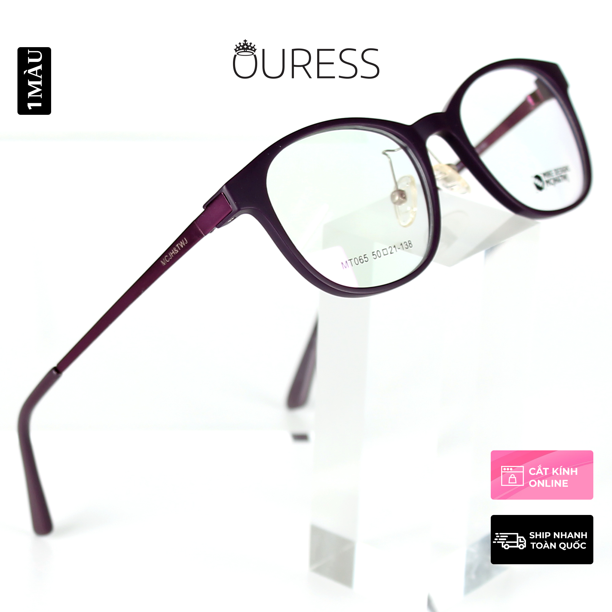 Gọng kính tr90 phối càng hợp kim cao cấp bền đẹp thời trang nam nữ mt065 Ouress