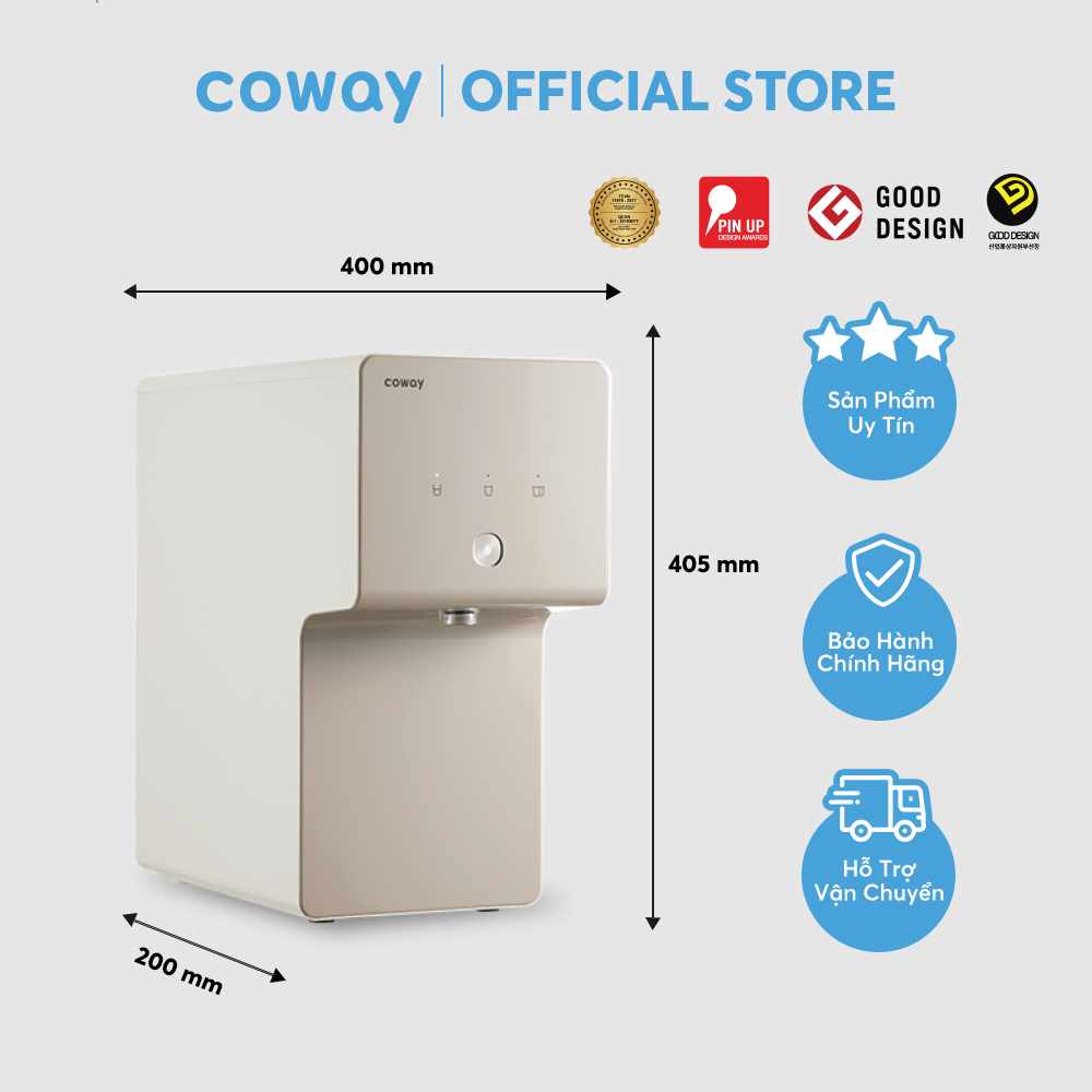 Máy lọc không khí Coway Cartridge AP-1019C và Máy lọc nước Coway Cinnamon P-6320R - Hàng chính hãng