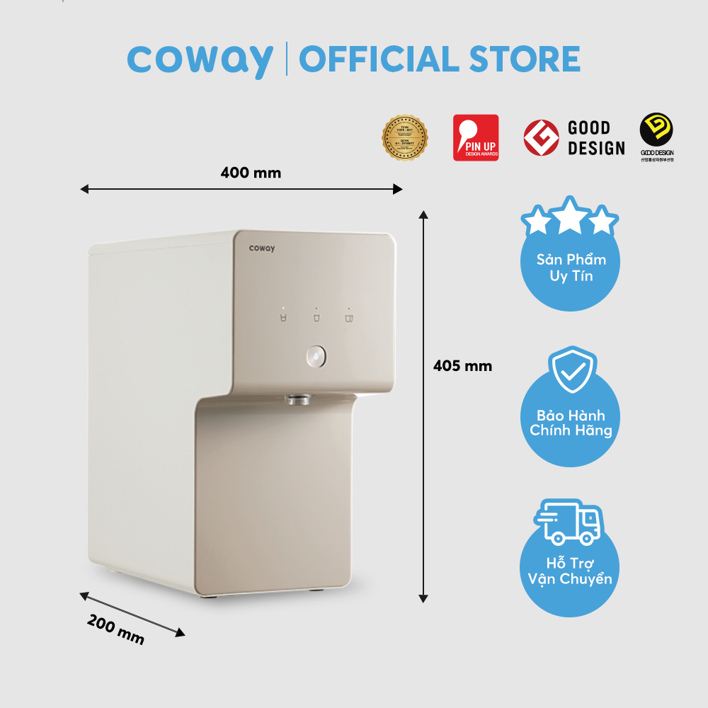 [Combo sức khỏe] Máy lọc không khí Coway Aires (10) AP-1009CH và Máy lọc nước Coway Cinnamon P-6320R - Hàng chính hãng