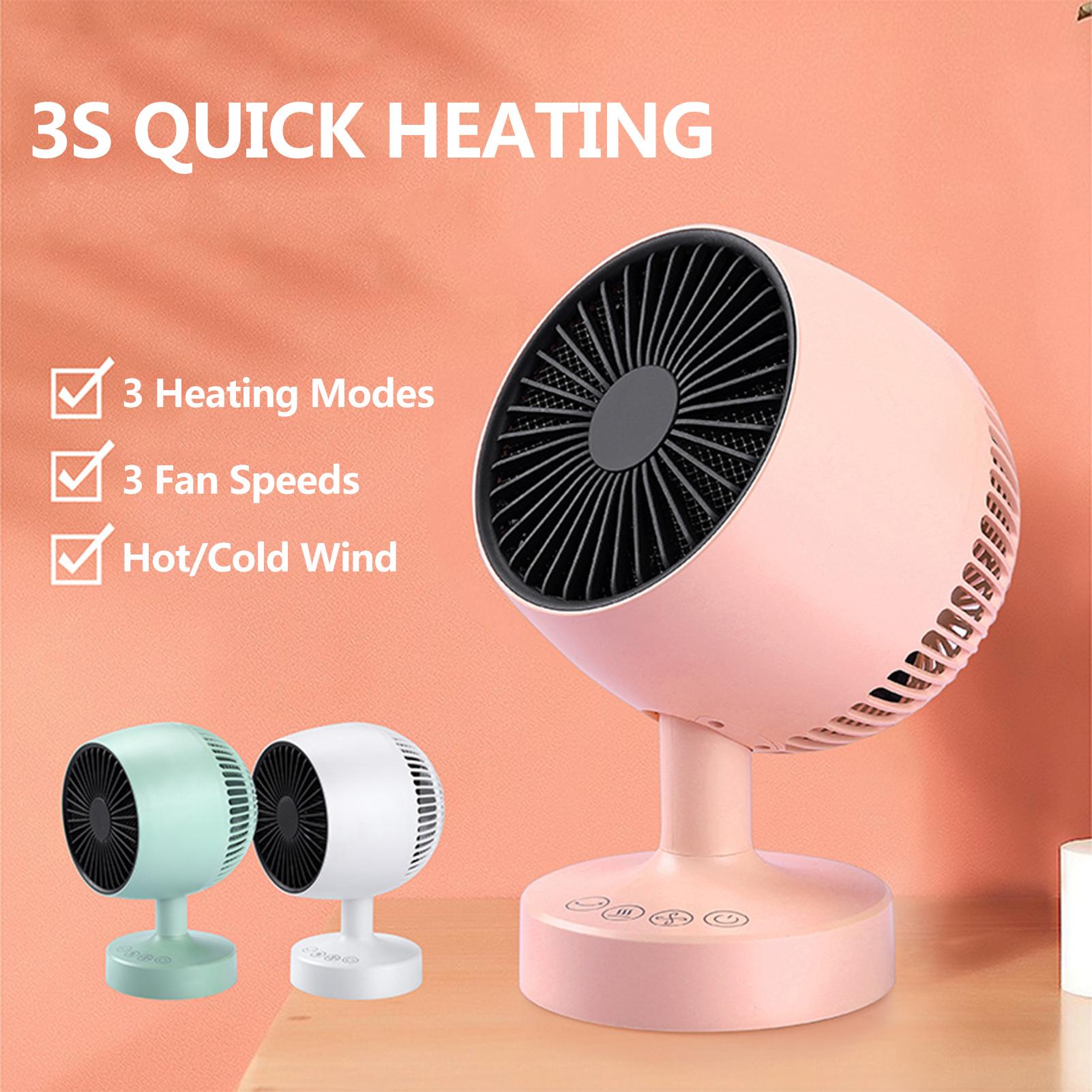 Máy sưởi điện và máy làm mát 2 trong 1 với 3 chế độ cài đặt điều chỉnh nhiệt