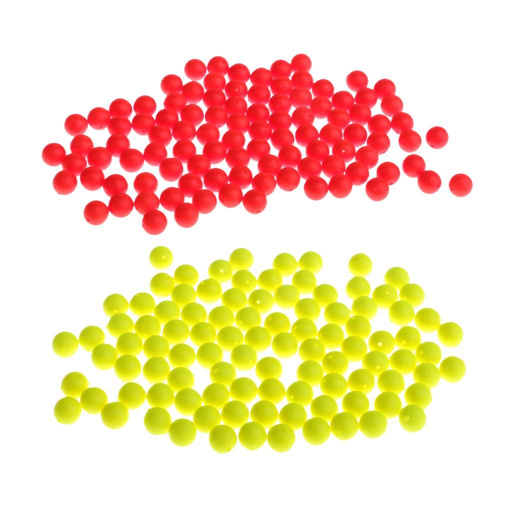 200pcs Fishing Floating Bobbers Ball EVA Foam Indicator 8.3mm 7mm