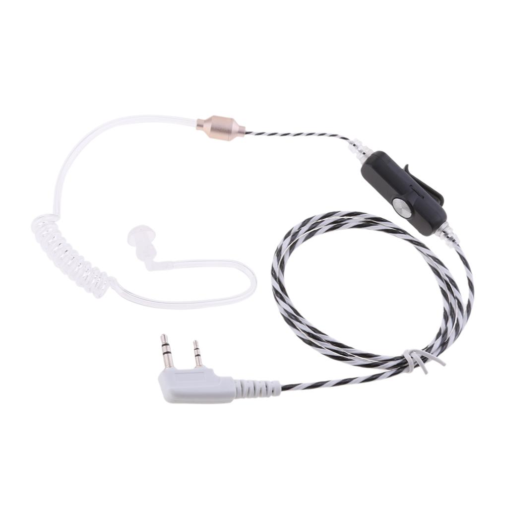 Air Tube Headset Earpiece Earphone Mic 2Pin for Baofeng Walkie Talkie Radio
