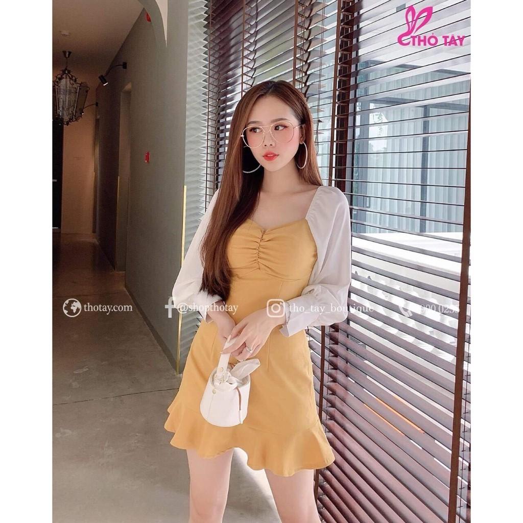 Đầm xòe đuôi cá phối voan siêu xinh