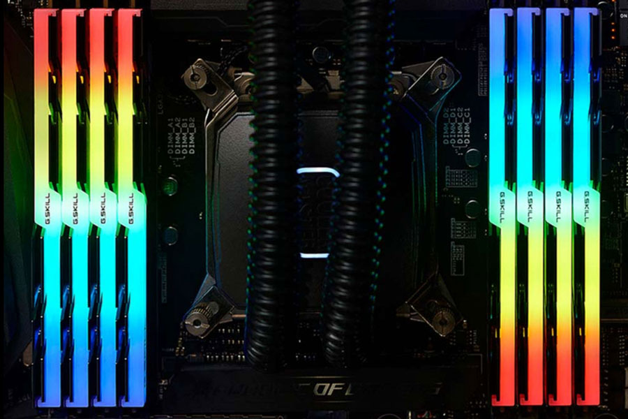 Bộ 2 Thanh RAM PC G.Skill F4-3000C16D-16GTZR Trident Z RGB 8GB DDR4 3000MHz UDIMM XMP - Hàng Chính Hãng