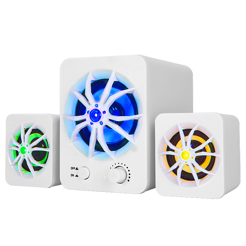 Bộ Loa Máy Tính Để Bàn D-217 Âm Thanh Trầm Hỗ Trợ Bluetooth, USB, Thẻ Nhớ, Jack 3.5