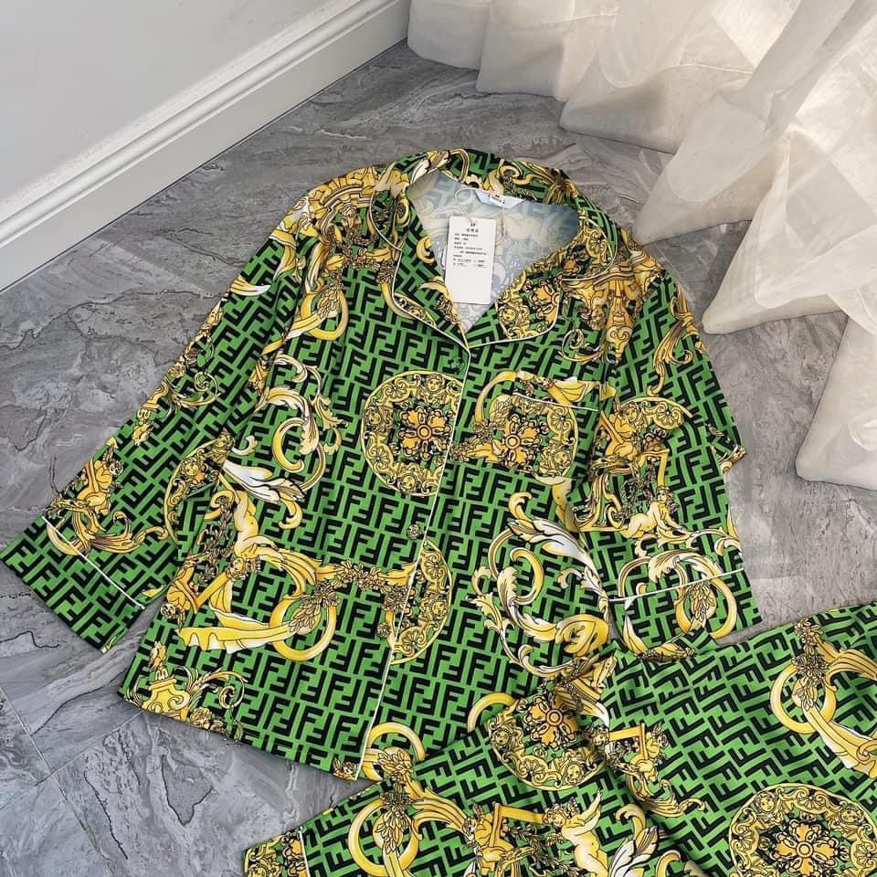 Bộ Mặc Nhà Pijama Lụa Qc Thiết Kế Sang Chảnh Mẫu Mới