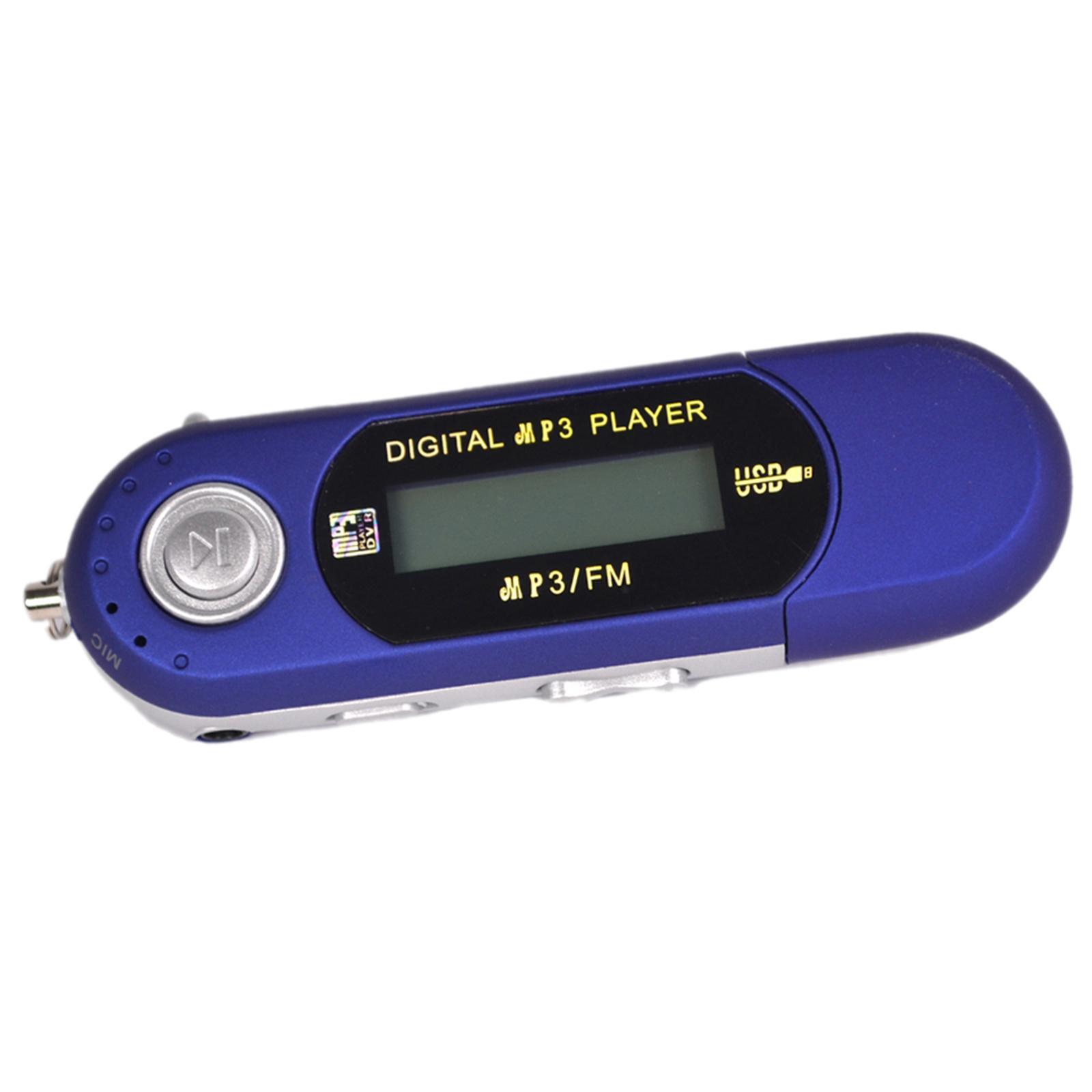 8GB USB 2.0 Portable USB MP3 Music Player Digital LCD Screen Blue