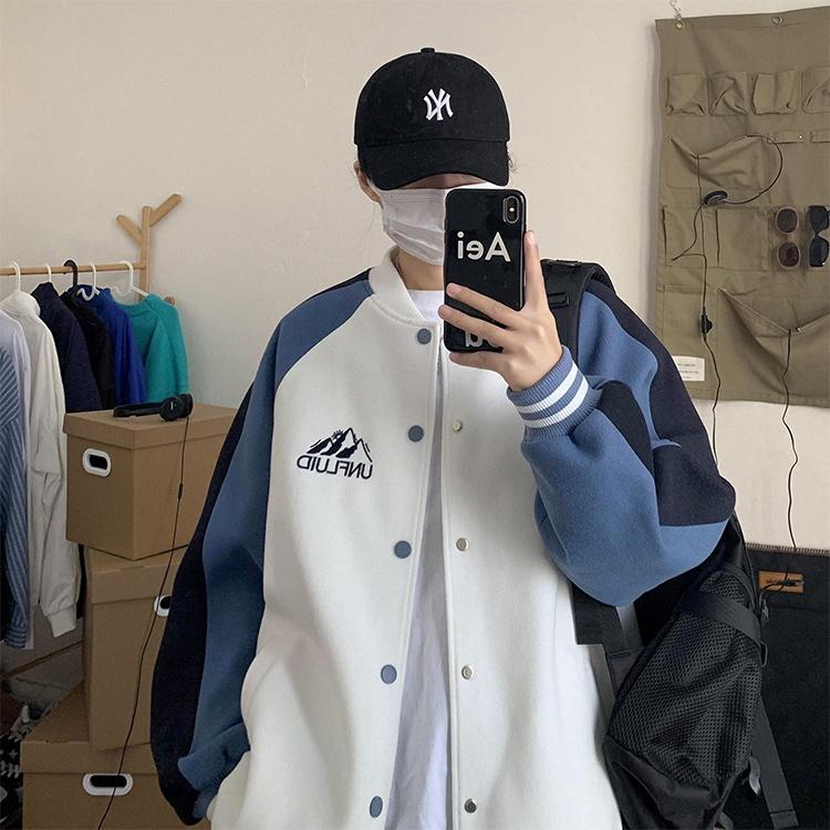Áo Bomber Unisex UNFLUID - Áo khoác hoodie dáng varsity chất liệu nỉ 2 lớp phong cách Ulzzang Hàn Quốc – MayLinh Shop