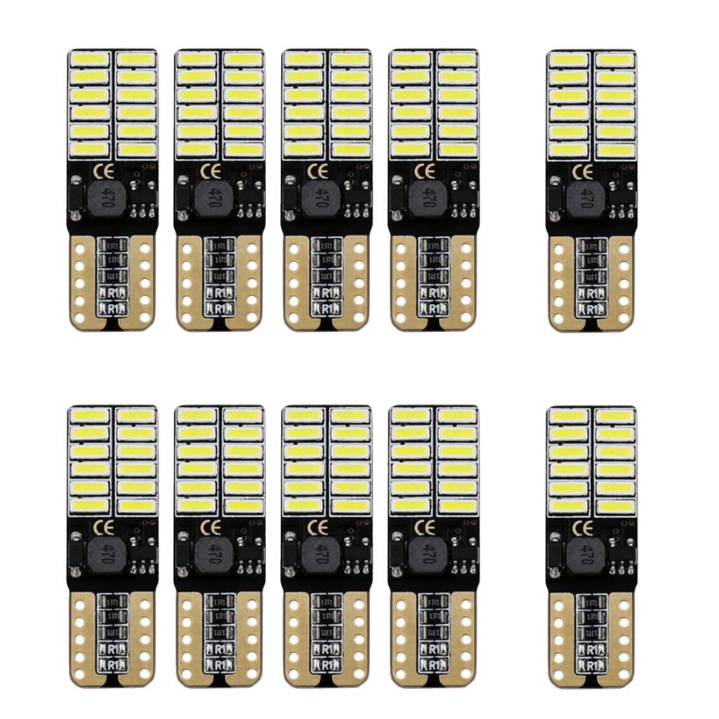 10 Pieces Canbus Error Free T10 4014 24SMD Car Wedge Light Bulbs Corner Light