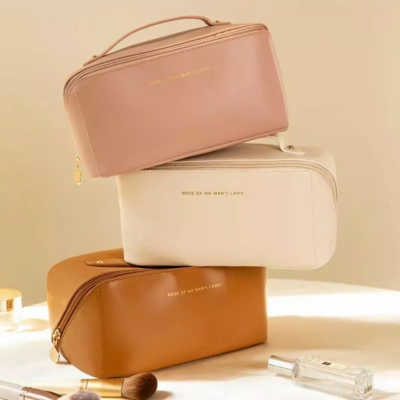 Túi Da Đựng Đồ Mỹ Phẩm Lớn,Túi Đựng Đồ Trang Điểm Cá Nhân Du Lịch Cao Cấp, Bền Đẹp Chắc Chắn - HÀNG CHÍNH HÃNG MINIIN