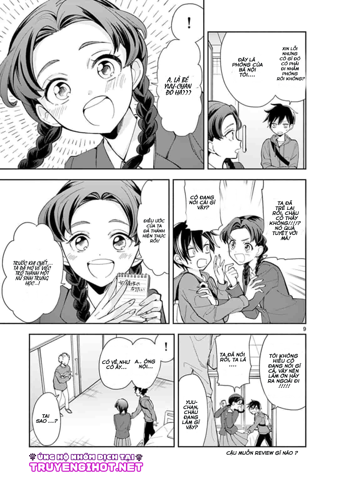 bà nội tôi trở thành nữ sinh trung học.... chapter 1 9