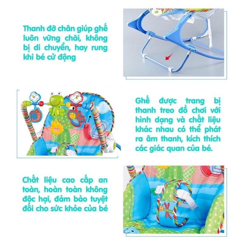 Ghế Rung Bập Bênh Cao Cấp Ibaby Cho Bé - Ghế Rung Cho Bé Chính Hãng