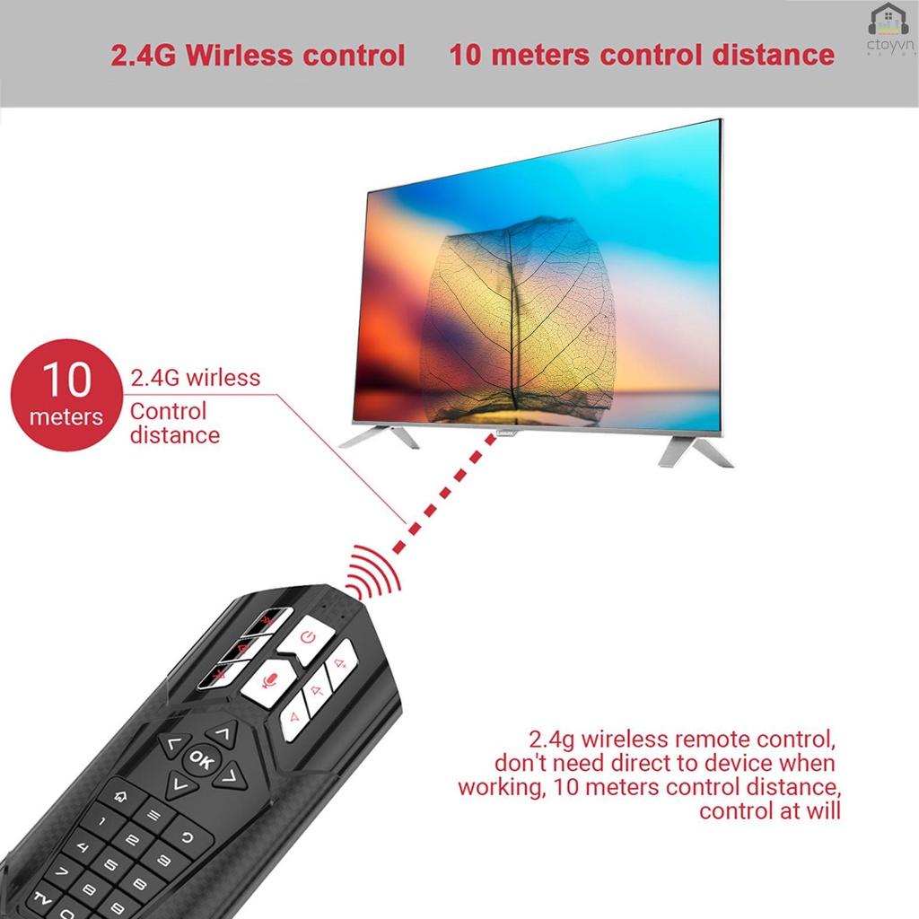 Chuột bay Wechip R1 2.4G điều khiển từ xa cảm biến chuyển động 6 trục 31 phím IR cho TV Android thông minh