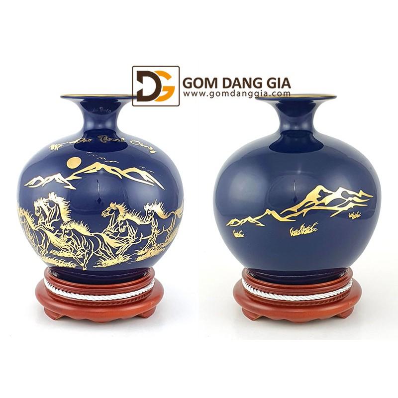 Bình hút tài lộc vẽ vàng các mẫu đường kính 26cm