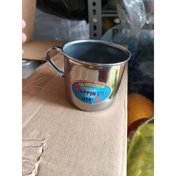 Cốc inox đk 8cm - ca uống nước inox