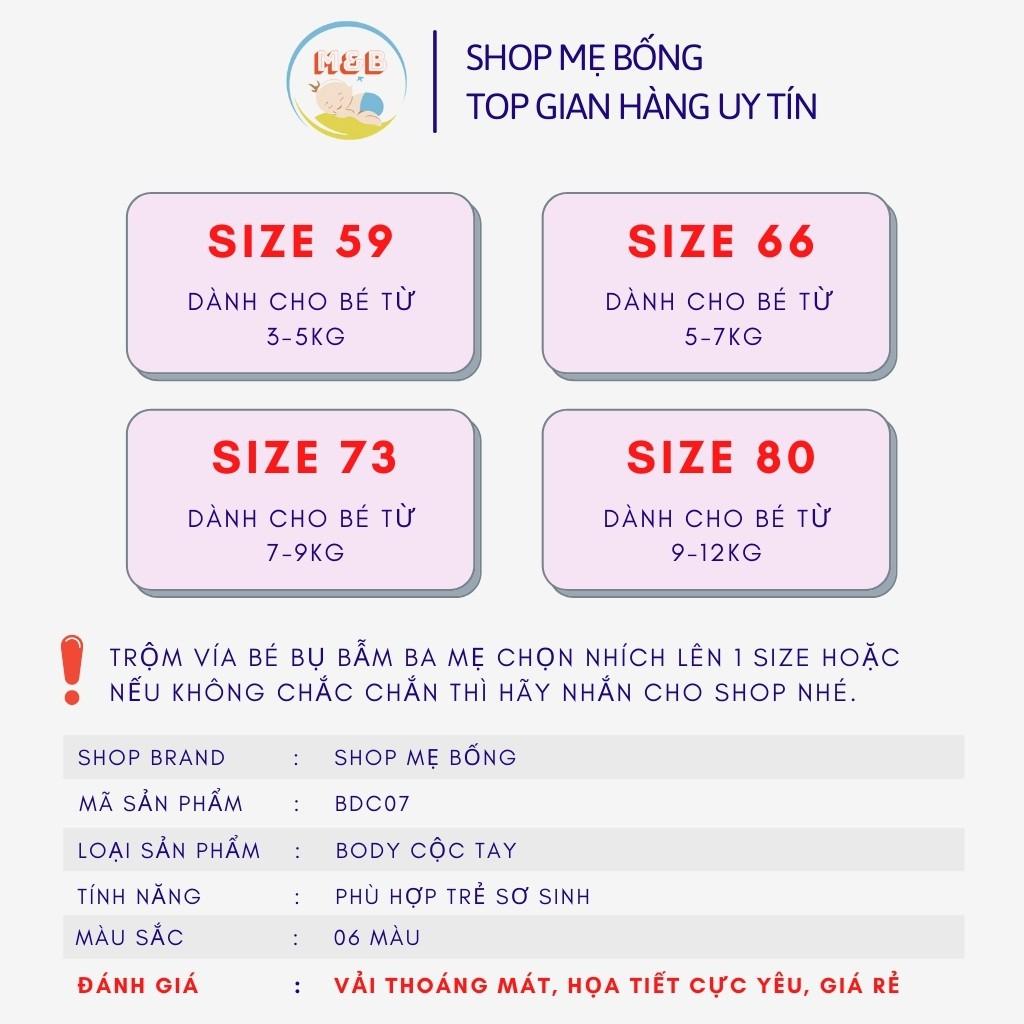 Body đùi cho bé trai gái sơ sinh bodysuit cho bé quần áo sơ sinh cộc tay in hình Cực Yêu hàng QC loại 1 (3-12kg) - BDC07