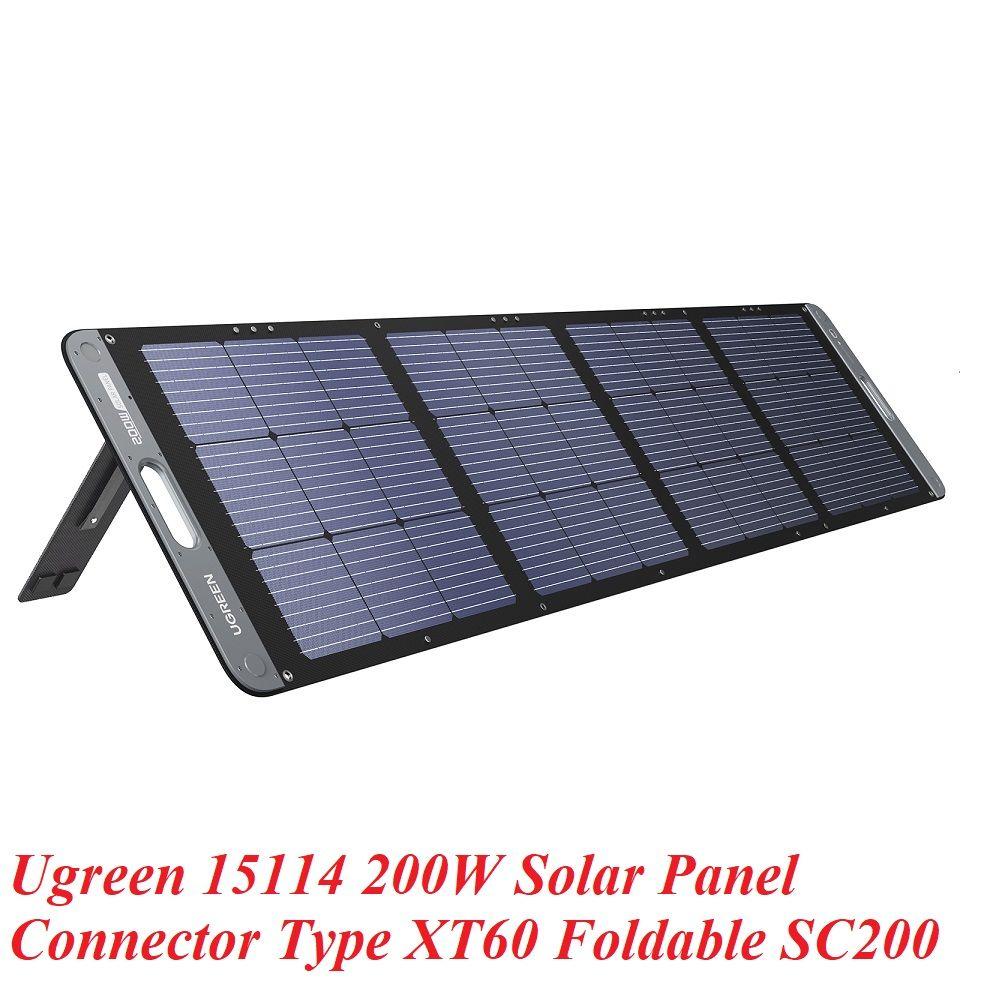 Ugreen UG15114SC200TK 200W chuẩn cắm kết nối Type XT60 Tấm panel năng lượng mặt trời có thể xếp gọn dùng cho trạm sạc 600w 1200w 2200w Gs600 gs1200 - HÀNG CHÍNH HÃNG