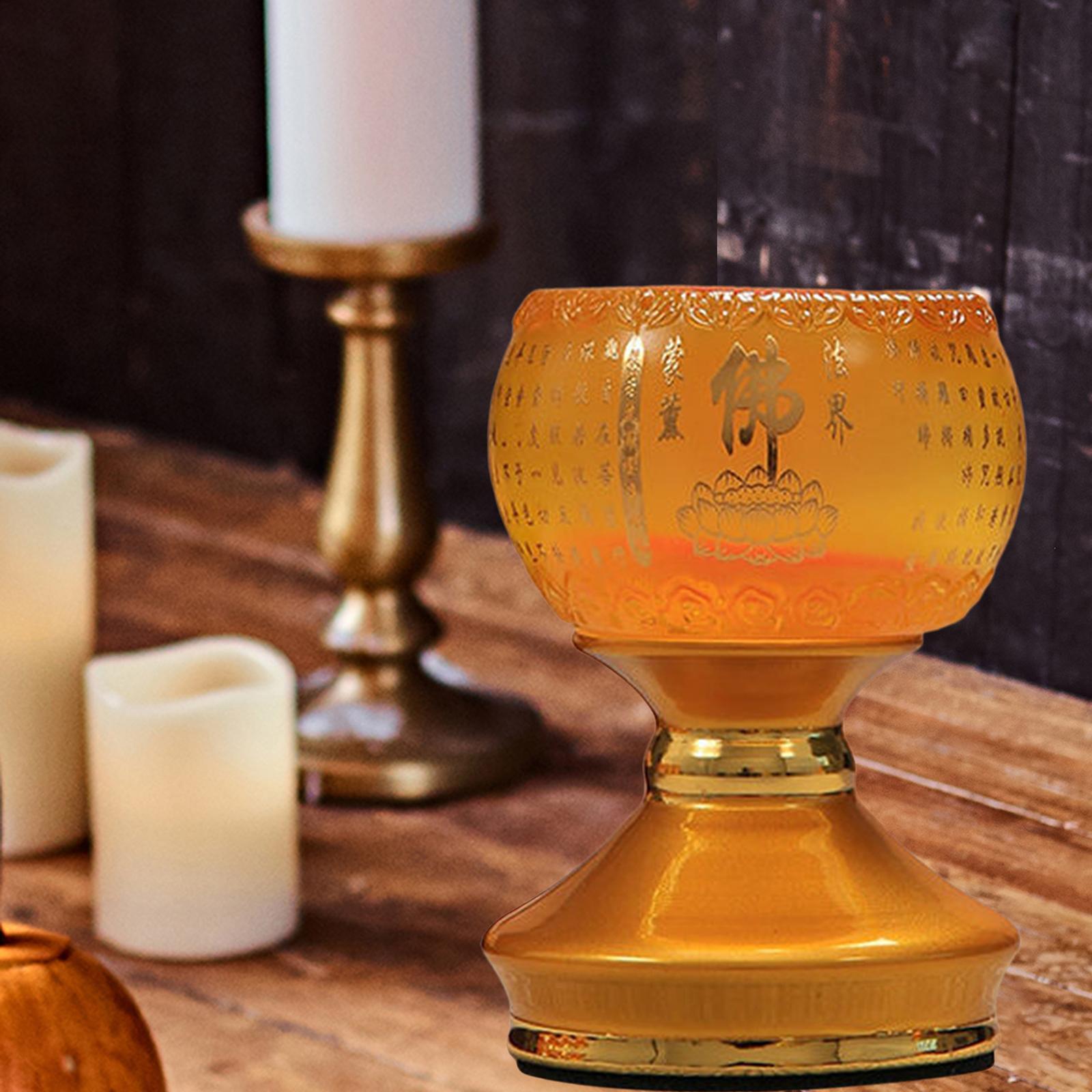 Ghee Lamp Holder Candle Holder Tibetan Buddhist for Desktop Home Living Room