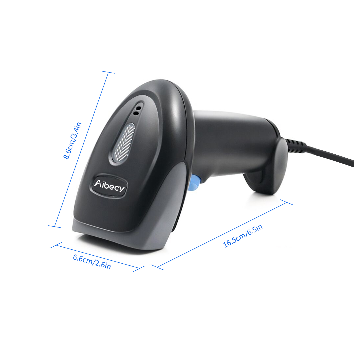 Aibecy Handheld Barcode Scanner 1D/2D/QR Code Scanner 2.4G Wireless & USB Wired Bar Code Reader Compatible with Windows