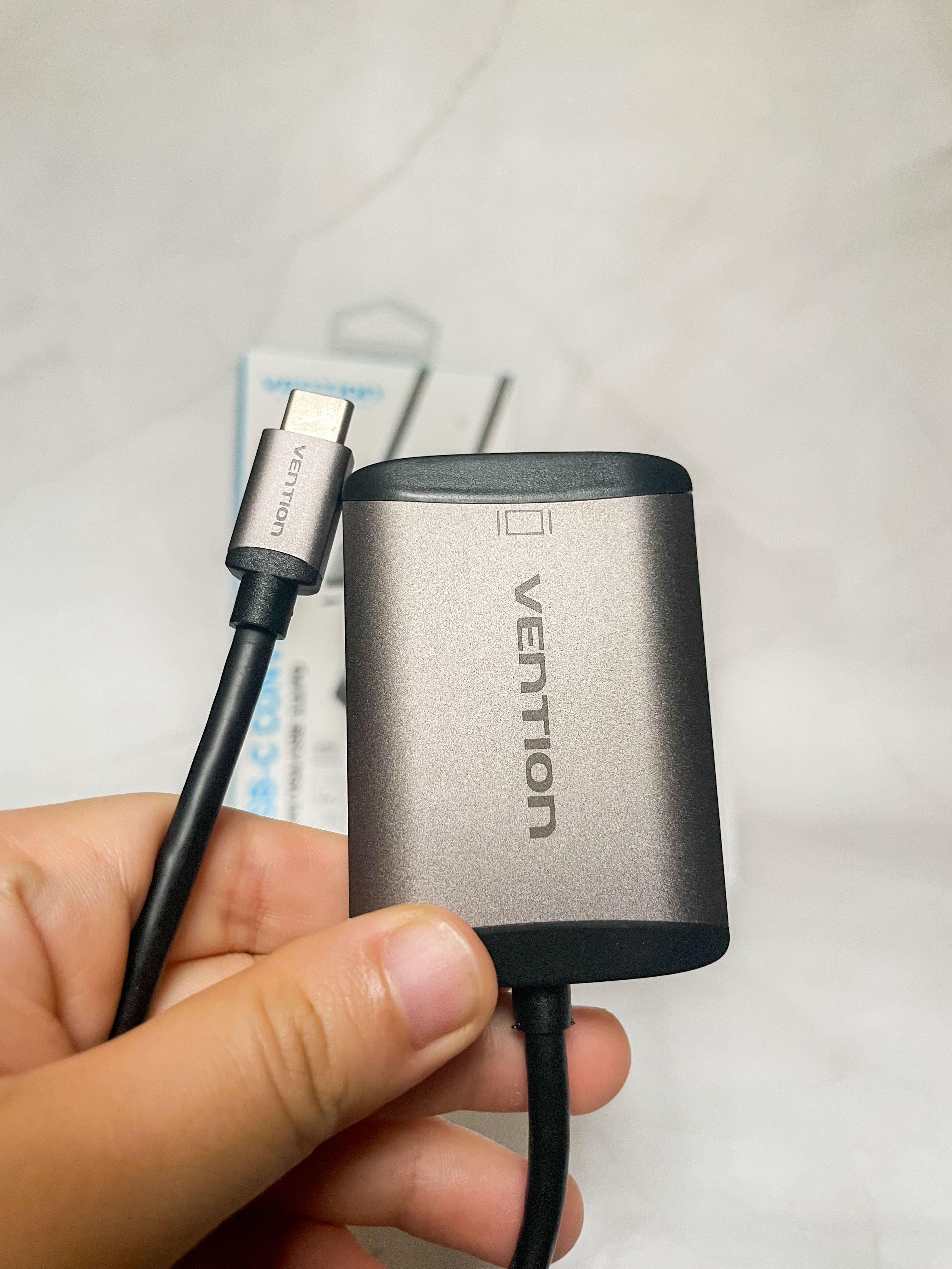 Cáp chuyển USB Type C to HDMI + VGA + USB + PD Vention TFAHB - Hàng chính hãng