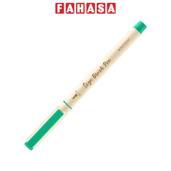Bút Lông Brush Sign Pen 1 mm - Luyện Calligraphy - Thư Pháp - Writech W827 - Ade Green