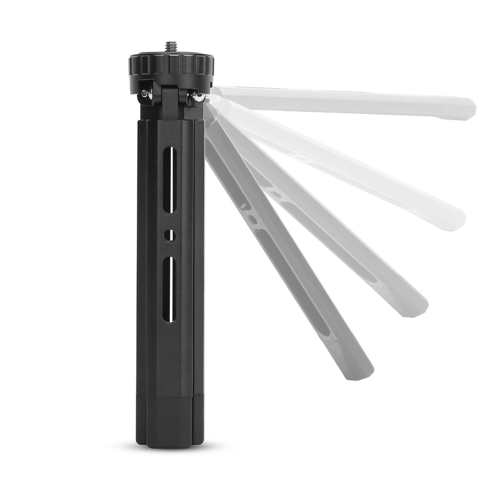 Mini Metal Tripod Aluminum Alloy Desktop Stand Tripod with 1/4 inch Screw for DSLR ILDC Camera Camcorder Projector