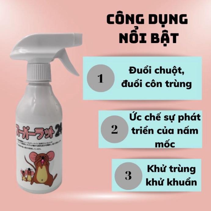 Xịt Đuổi Chuột SAMURAI CARE - An toàn - Xua Đuổi Chuột, Gián, Côn Trùng - Chỉ Sau 1 Lần Xịt