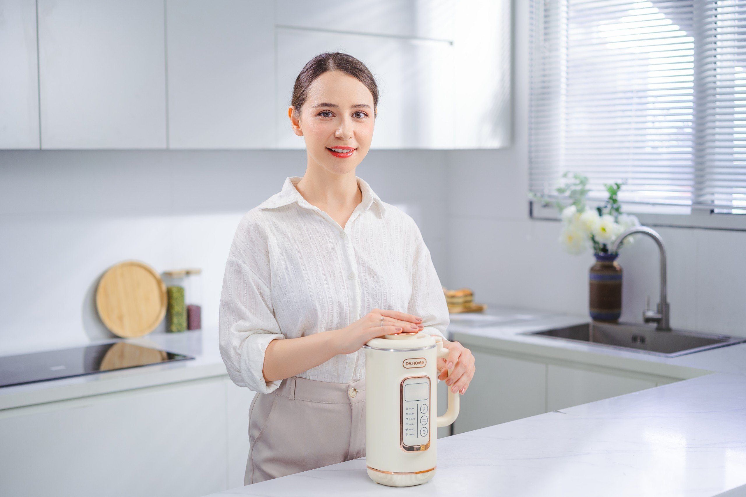 [Hàng Chính Hãng] Máy Làm Sữa Hạt DrHomie AN60 - Phiên Bản Chống Khê, Chống Trào Hàng Đầu Việt Nam - Bảo Hành 12 Tháng