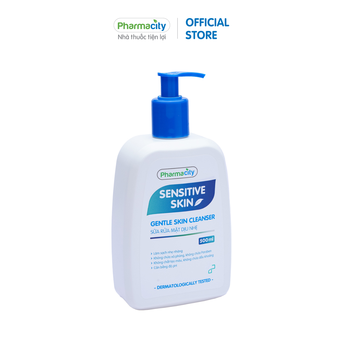 Sữa rửa mặt dịu nhẹ Pharmacity Sensitive Skin Cleanser (500ml)