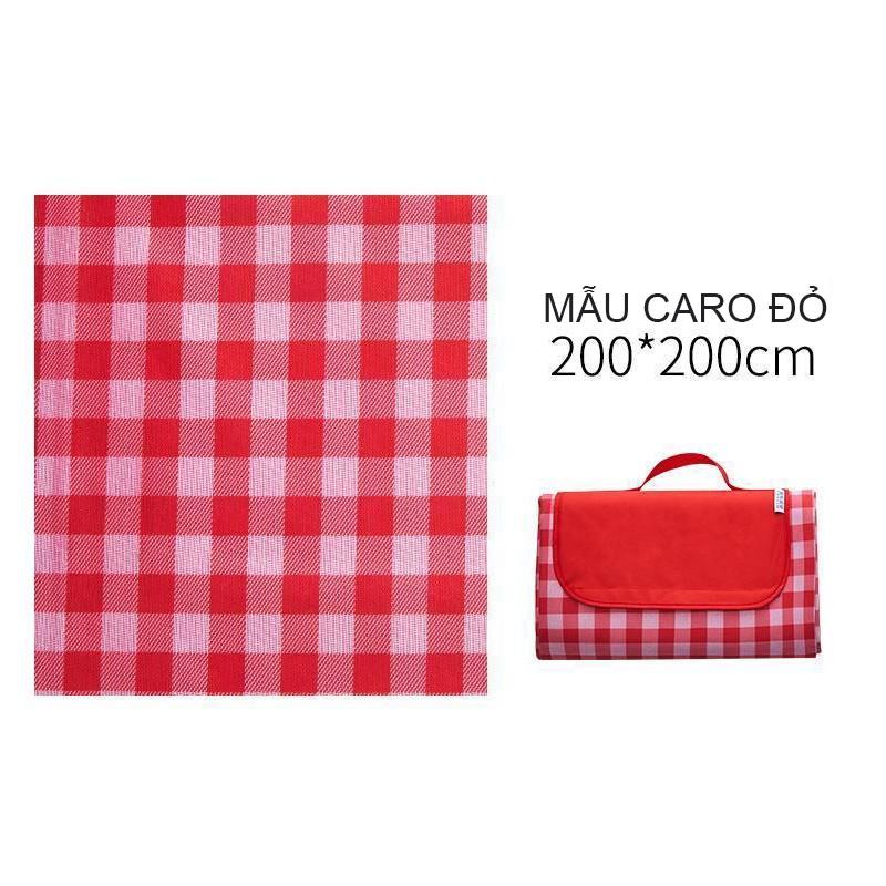 Bạt Trải Picnic Miếng Lót Du Lịch Dã Ngoại Xếp Gọn Họa Tiết Caro vintage