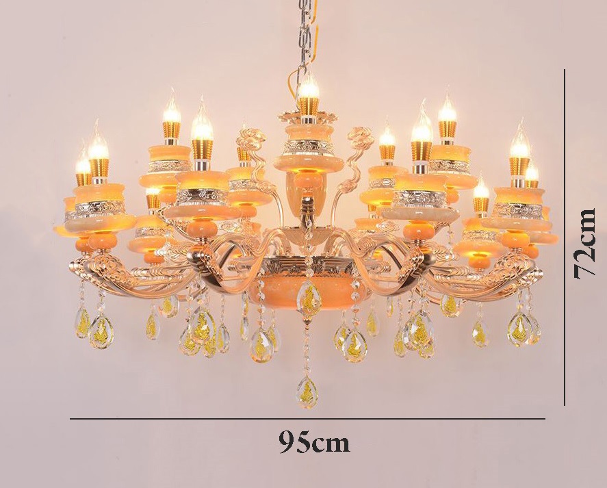 Đèn chùm SOSA phong cách hiện đại loại 15 tay trang trí nhà cửa sang trọng - kèm bóng LED .