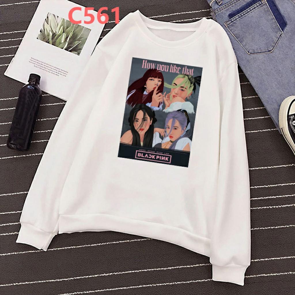 Áo nỉ thu đông Blackpink thời trang Hàn Quốc