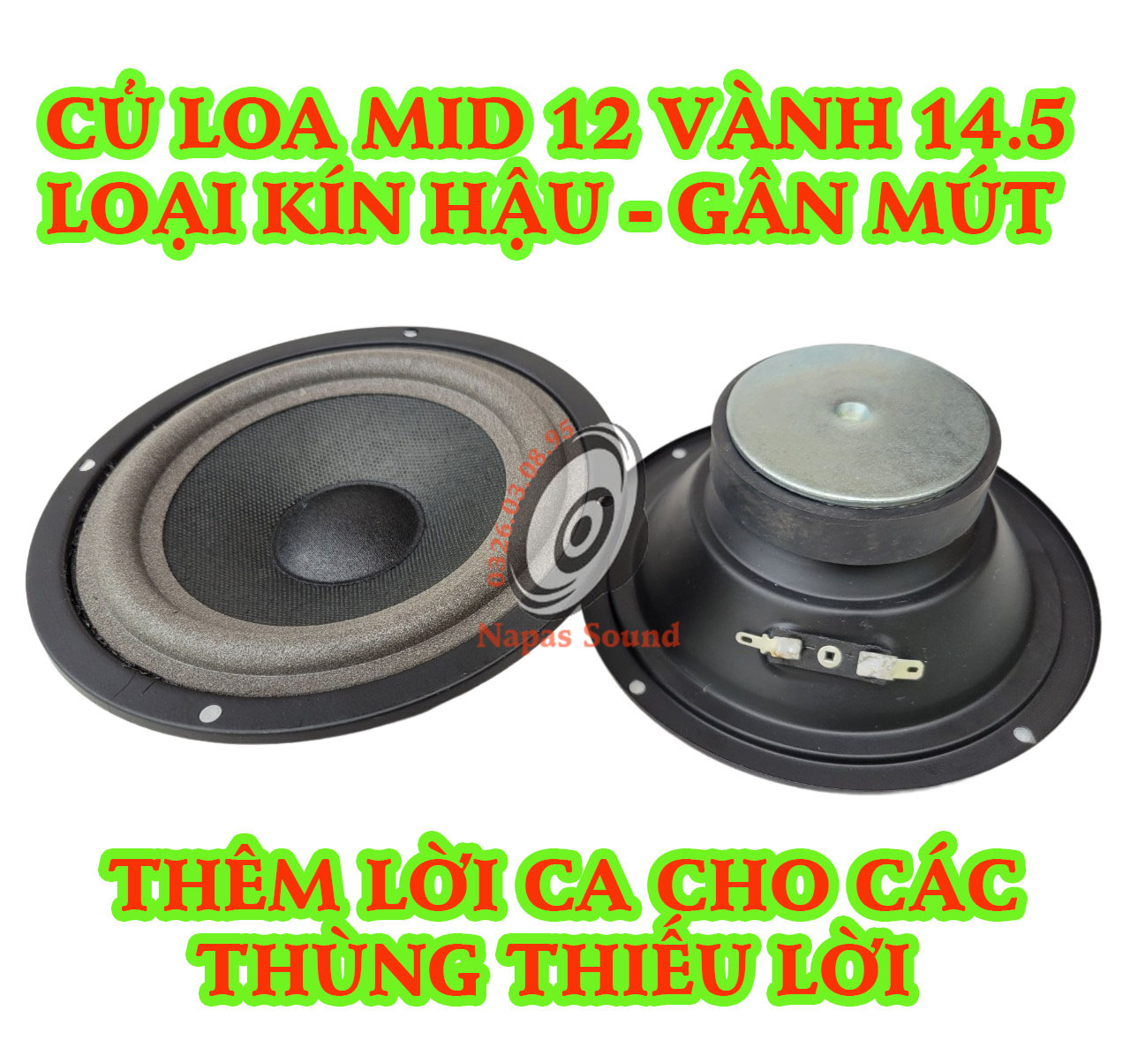 CỦ LOA TRUNG 14,5CM GÂN MÚT KÍN HẬU (GIÁ 1 CÁI) LOA MID KÍN HẬU - LOA TRUNG KÍN HẬU - LOA MID 12