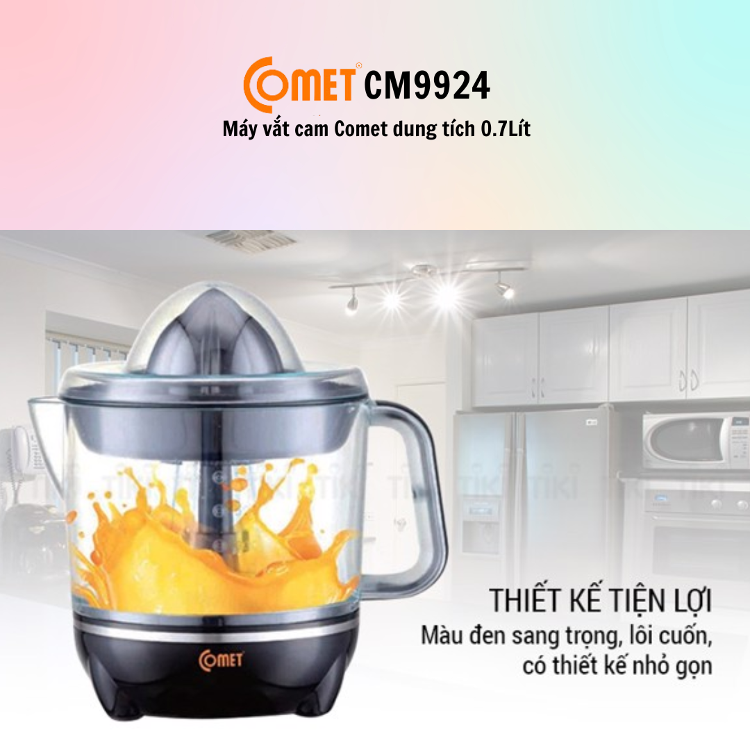 Máy vắt cam Comet CM9924 dung tích 0.7Lít - Hàng Chính Hãng - Bảo Hành 12 Tháng