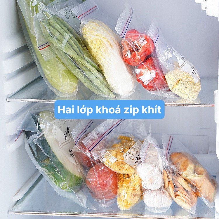 Túi Zip Đựng Bảo Quản Thực Phẩm Không Mùi An Toàn Có Thể Tái Sử Dụng Nhiều Lần