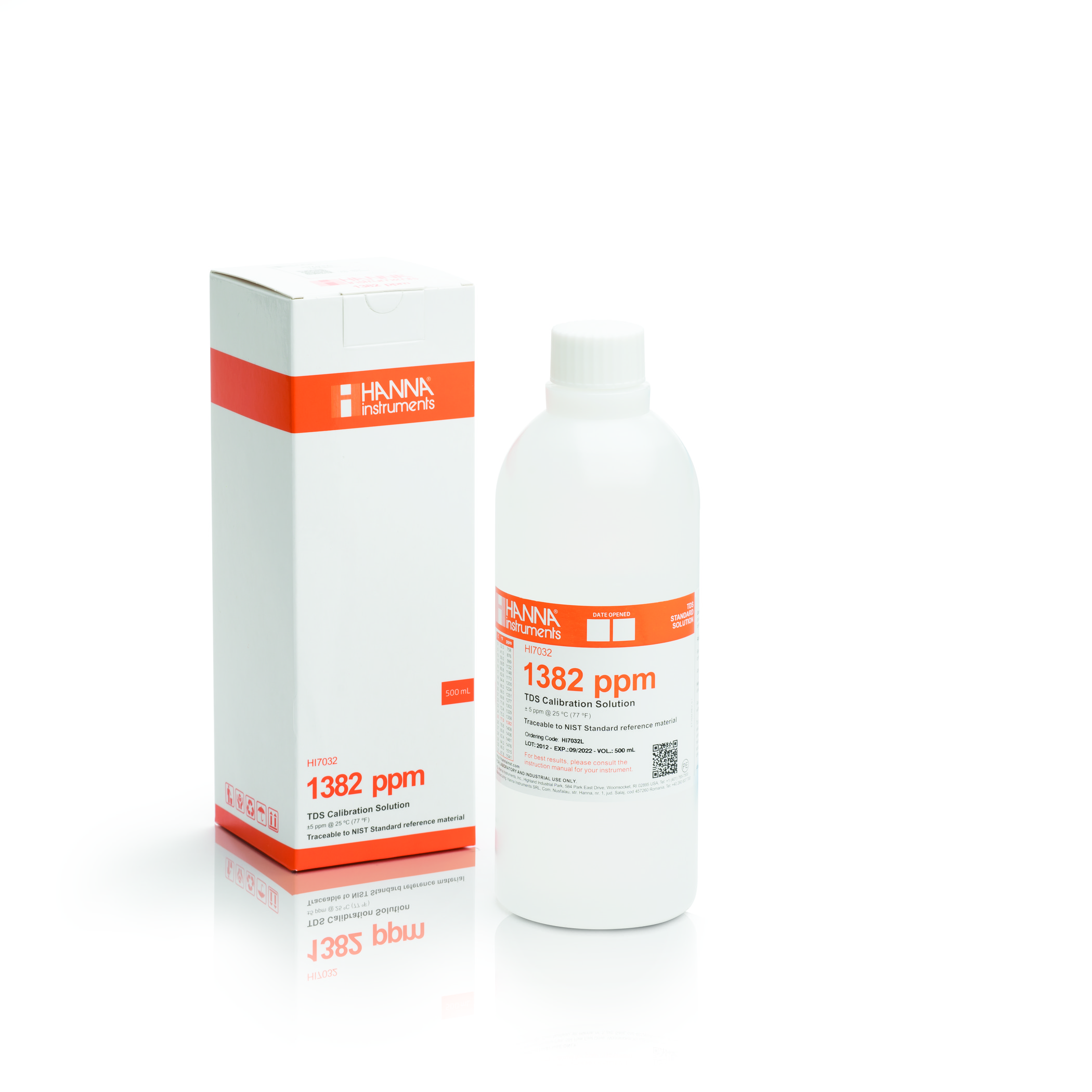 Nước Dùng Để Chuẩn Cho Máy Đo Tổng Chất Rắn Hòa Tan 1382mg/L, Chai 500mL