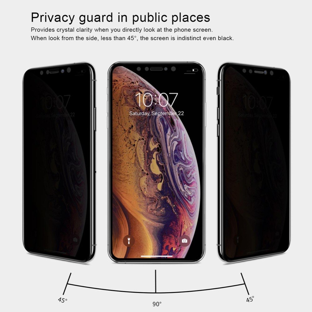 Dán kính cường lực chống nhìn trộm dành cho iPhone 11 Pro 5.8 inch / iPhone X / Xs Nillkin AP+ MAX bảo vệ sự riêng tư - Hàng chính hãng