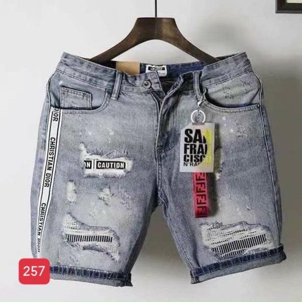 Quần short jean chất bò co giãn- quần lửng nam nhiều mẫu thời trang TINA ms257