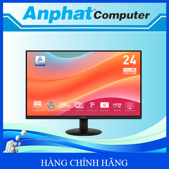 Màn Hình LCD MSI PRO MP242L (23.8 inch - IPS - 100Hz - FHD - 1ms) – Hàng Chính Hãng