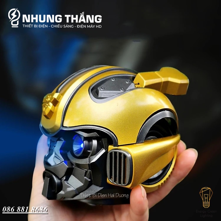 Loa Bluetooth Bumblebee Transformer - Tích Hợp Đèn Led - Kiểu dáng Cool Ngầu - Hỗ Trợ Khe Cắm Thẻ Nhớ - USB - Có Video