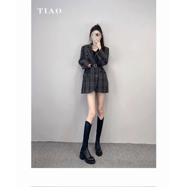 661-GIÀY BỐT CỔ CAO, bốt đùi đế cao 5p sẵn hàng siu hot