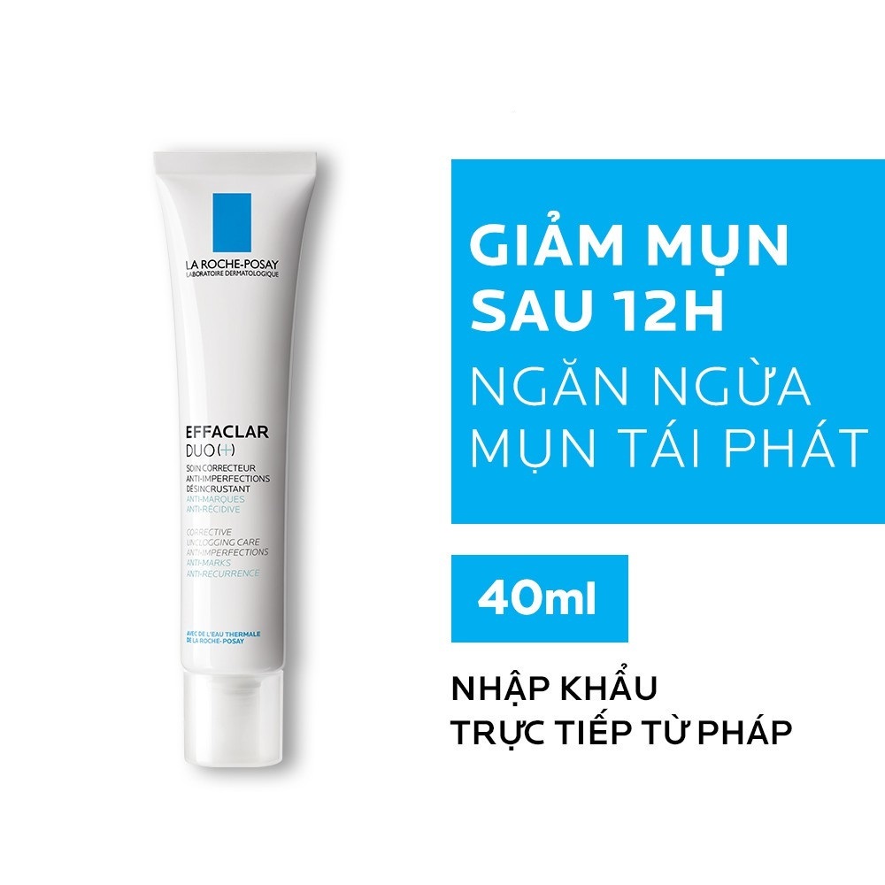 Kem dưỡng da thông thoáng lỗ chân lông ngừa thâm và mụn La RochePosay Effaclar Duo+ 40ml