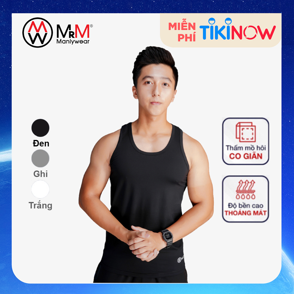 Áo Ba Lỗ Nam 3 Lỗ Nam Cao Cấp, Sợi Cotton Mềm Mịn Siêu Thoáng Mát, Thấm Hút Mồ Hôi Cực Tốt, Co Dãn 4 Chiều Mrm Fashion - Đen - Xl